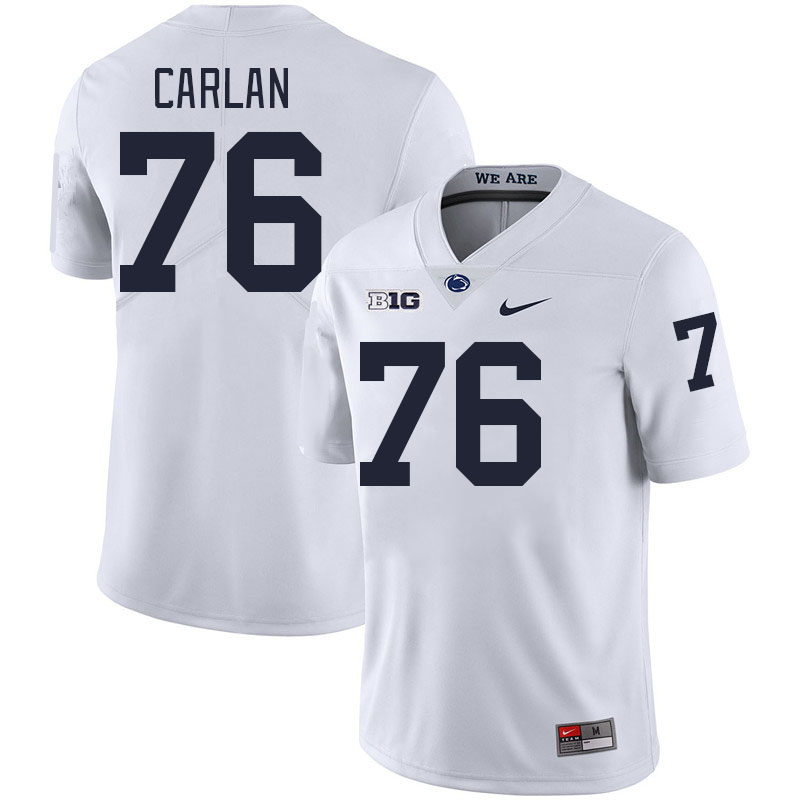 Men #76 Mason Carlan Penn State Nittany Lions College Football Jerseys Stitched-White